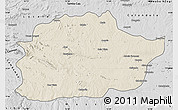 Shaded Relief Map of Cacuso, desaturated