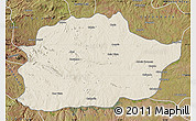 Shaded Relief Map of Cacuso, satellite outside