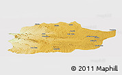 Physical Panoramic Map of Cacuso, cropped outside