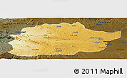 Physical Panoramic Map of Cacuso, darken