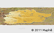 Physical Panoramic Map of Cacuso, satellite outside