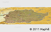 Satellite Panoramic Map of Cacuso, physical outside