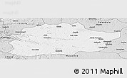 Silver Style Panoramic Map of Cacuso