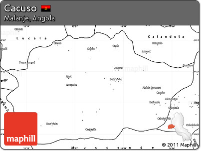 Blank Simple Map of Cacuso