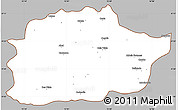 Gray Simple Map of Cacuso, cropped outside