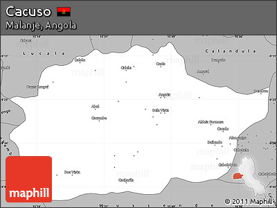 Gray Simple Map of Cacuso