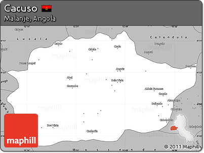 Gray Simple Map of Cacuso