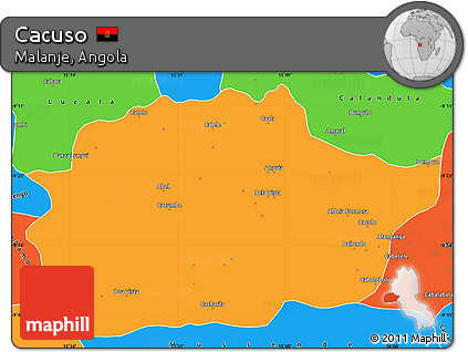 Political Simple Map of Cacuso
