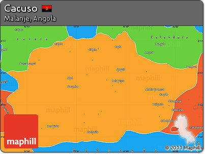 Political Simple Map of Cacuso
