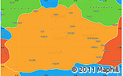 Political Simple Map of Cacuso
