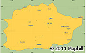 Savanna Style Simple Map of Cacuso, single color outside