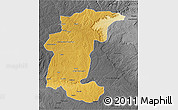 Physical 3D Map of Calandula, darken, desaturated