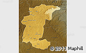 Physical 3D Map of Calandula, darken