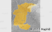 Physical 3D Map of Calandula, desaturated