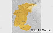 Physical 3D Map of Calandula, lighten, desaturated