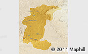 Physical 3D Map of Calandula, lighten