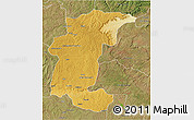 Physical 3D Map of Calandula, satellite outside