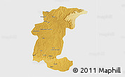 Physical 3D Map of Calandula, single color outside