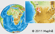 Physical Location Map of Calandula, highlighted parent region, within the entire country