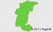 Political Simple Map of Calandula, cropped outside