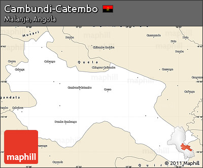 Free Classic Style Simple Map of CambundiCatembo