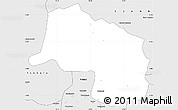 Silver Style Simple Map of Kiwaba N'Zogi