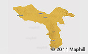 Physical 3D Map of Luquembo, cropped outside