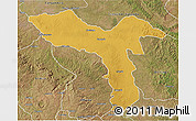 Physical 3D Map of Luquembo, satellite outside