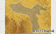 Satellite 3D Map of Luquembo, physical outside
