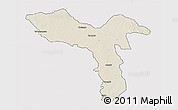 Shaded Relief 3D Map of Luquembo, single color outside