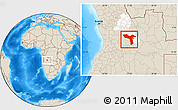 Shaded Relief Location Map of Luquembo, highlighted parent region