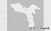 Gray Map of Luquembo, single color outside
