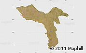 Satellite Map of Luquembo, single color outside
