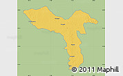 Savanna Style Map of Luquembo, single color outside
