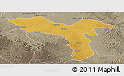 Physical Panoramic Map of Luquembo, semi-desaturated