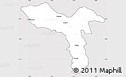 Silver Style Simple Map of Luquembo, cropped outside