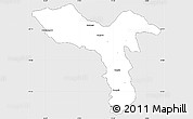 Silver Style Simple Map of Luquembo, single color outside