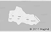 Gray 3D Map of Mucari, single color outside