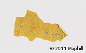 Physical 3D Map of Mucari, cropped outside