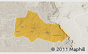 Physical 3D Map of Mucari, lighten, semi-desaturated