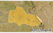 Physical 3D Map of Mucari, satellite outside