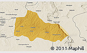 Physical 3D Map of Mucari, shaded relief outside
