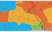 Political 3D Map of Mucari