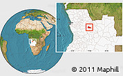 Satellite Location Map of Mucari, highlighted country