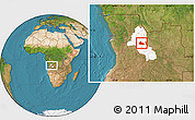 Satellite Location Map of Mucari, highlighted parent region