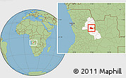 Savanna Style Location Map of Mucari, highlighted parent region