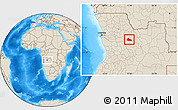 Shaded Relief Location Map of Mucari