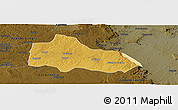 Physical Panoramic Map of Mucari, darken