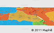Physical Panoramic Map of Mucari, political outside