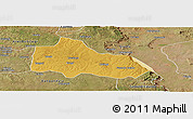 Physical Panoramic Map of Mucari, satellite outside